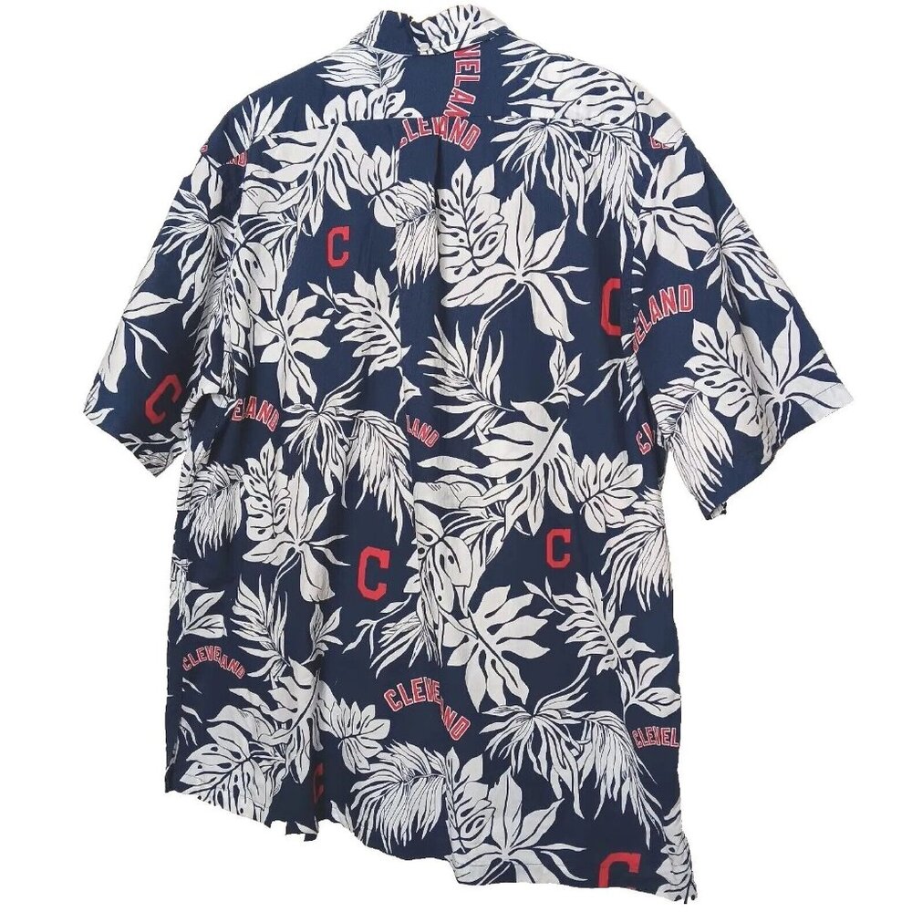 Aloha Reyn Spooner Cleveland Indians Guardians Shirt XXL Floral Tropical MLB - Picture 2 of 10